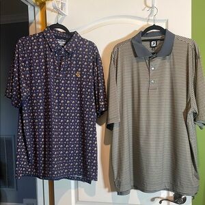 FootJoy Blue Polo Shirt with Patterned Design